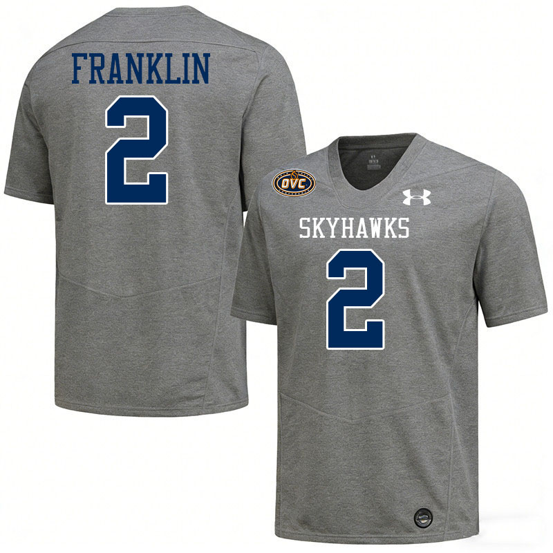 UT Martin Skyhawks #2 Chris Franklin College Football Jerseys,Uniforms-Grey